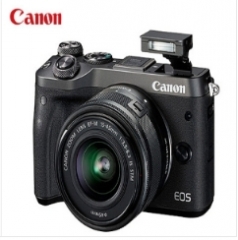 照相機 佳能/CANON EOS-M6 3.0英寸以上 2000-2999萬 微單微電 APS-C SD卡 單鏡頭套機 黑色